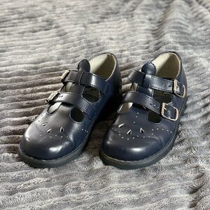 Vintage Stride Rite Navy Double-Strap Mary Jane Shoes 9.5 wide